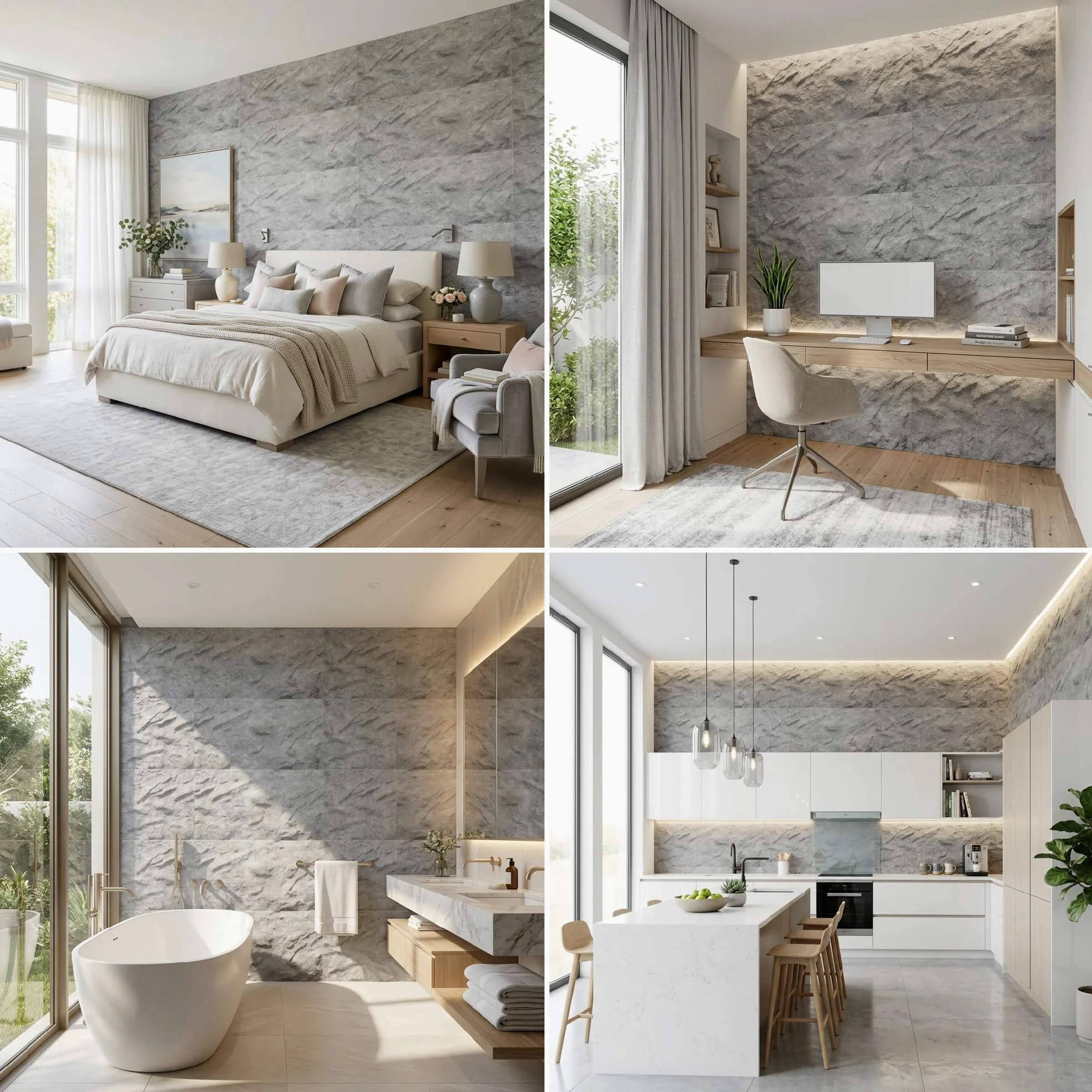 Paneles de pared 3D imitación mármol y piedra, revestimiento de espuma para salón, cocina, baño, balcón, dormitorio, oficina.