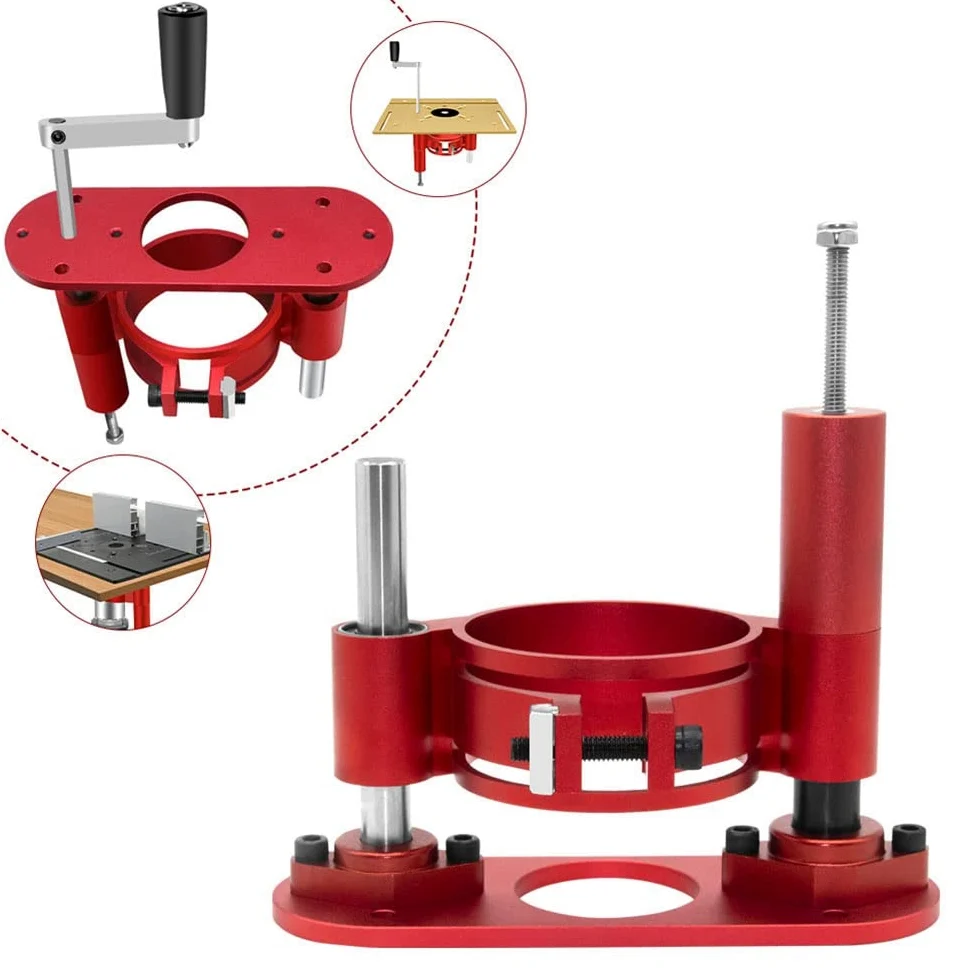 Placa de inserción de mesa de madera, fresadora de madera, base de elevación, piezas de repuesto para motores de 63,8 a 65 mm de diámetro, máquina de corte de grabado