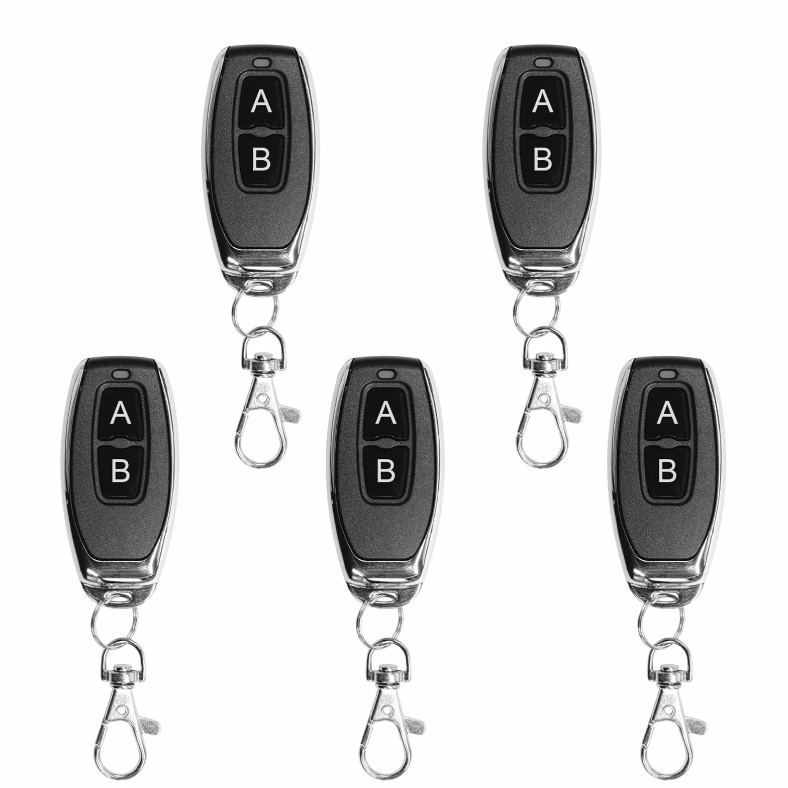 QIACHIP 5 unidades de mando a distancia inalámbrico RF, transmisor inalámbrico de 433 MHz, llavero 1527, código de aprendizaje para el uso con receptor QIACHIP