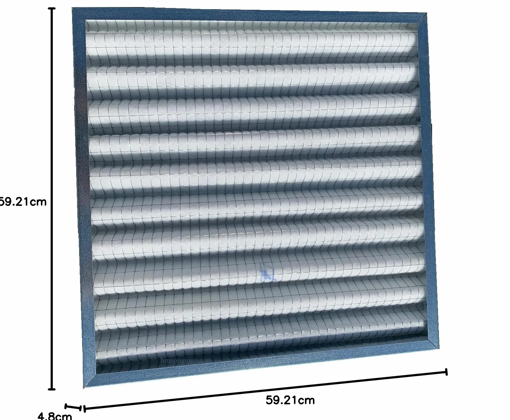 Filtro celda ondulada sintética doble red acero grosor 48 mm 592x592