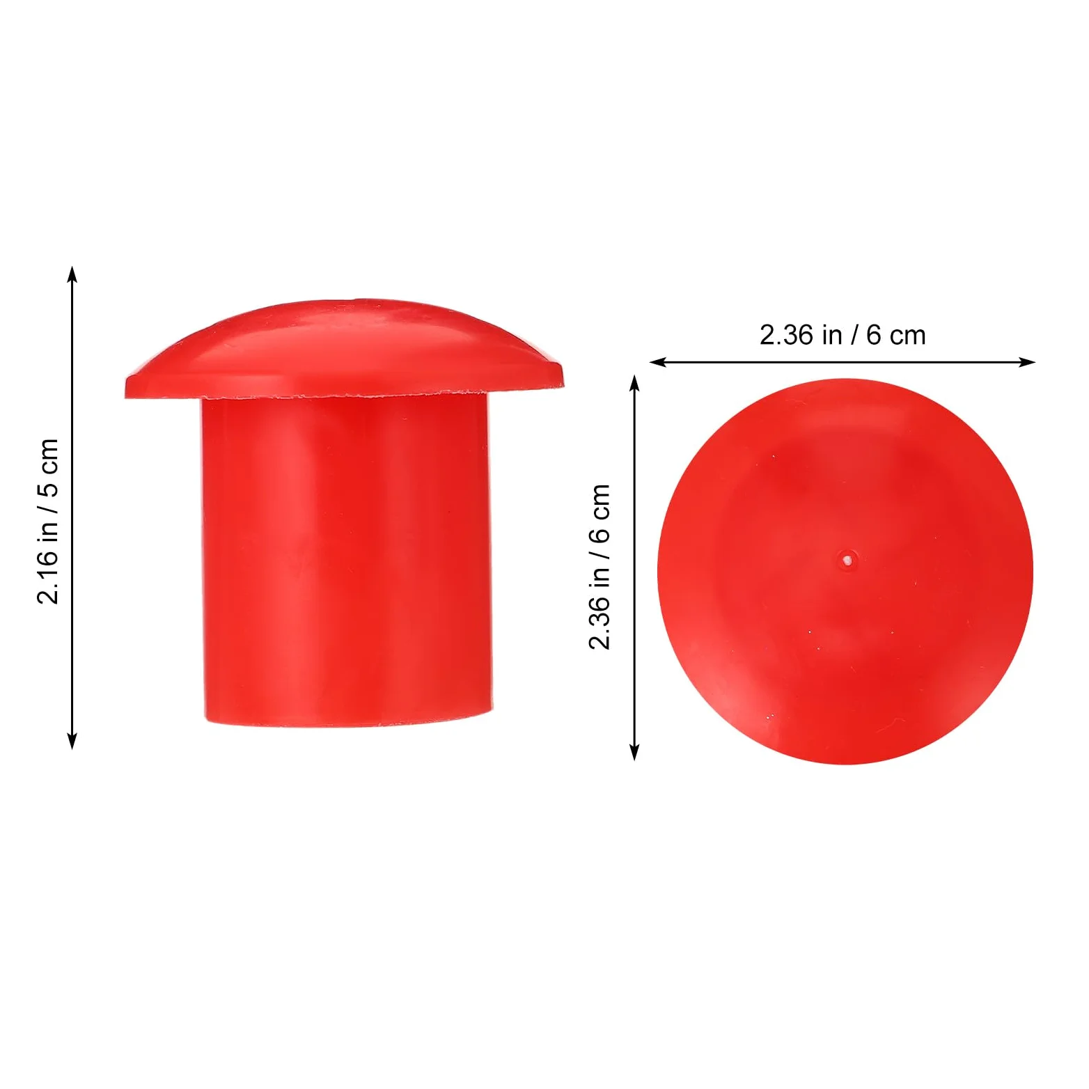 Hemobllo 30 Tapas Protectoras de Seguridad para Varillas de Refuerzo de Plástico Rojo, Resistentes al Desgaste y Compresión, Ideales para Construcción