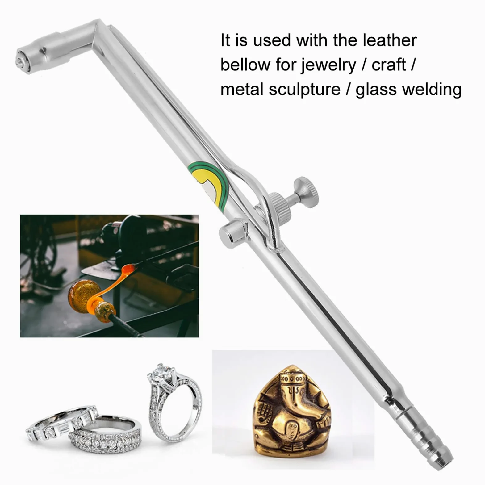Antorcha de soldadura de joyería, latón ajustable soldar herramienta con cabeza de soldadura, joyería de plata fabricación de equipos, para artesanías, escultura de metal, soplado de vidrio