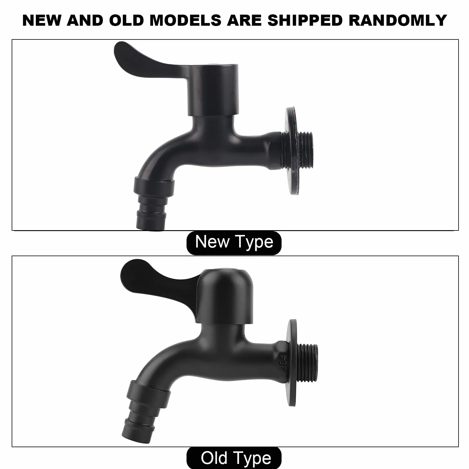Grifo De Cerámica Montado En La Pared Retro Para Lavadora del acero inoxidable Negro 304 del estilo europeo para el cuarto de baño Grifo de Agua(Washing Machine)