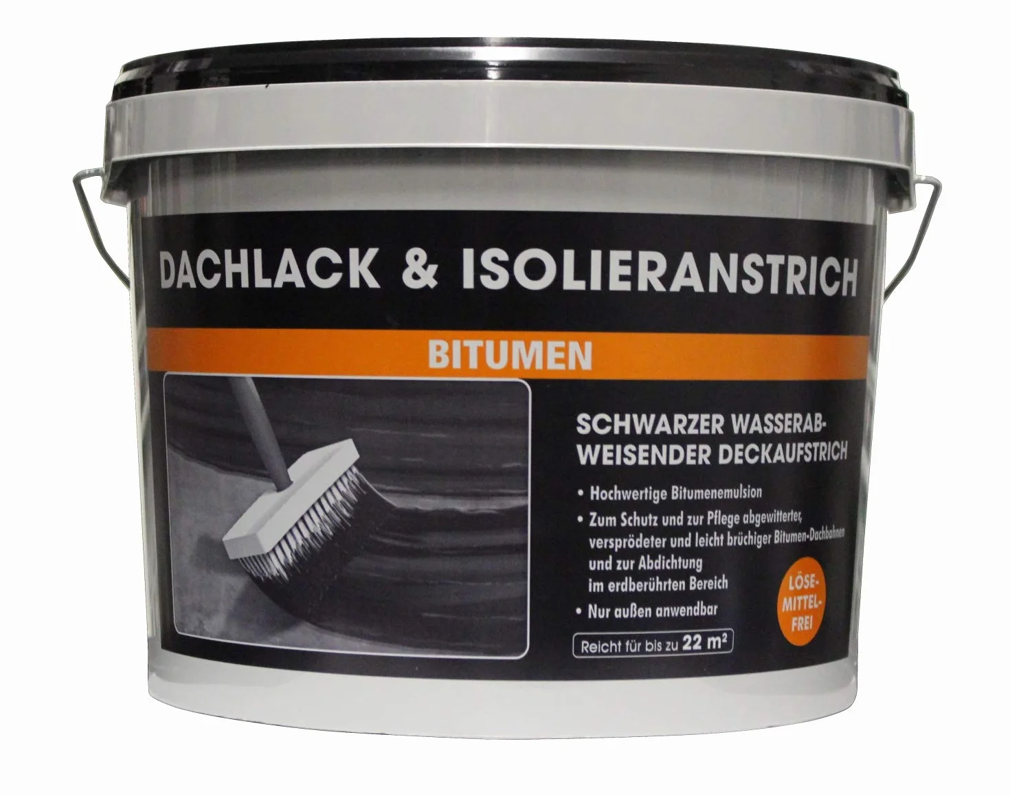 MEM - Barniz para techo y pintura aislante de betún (10 l), color negro