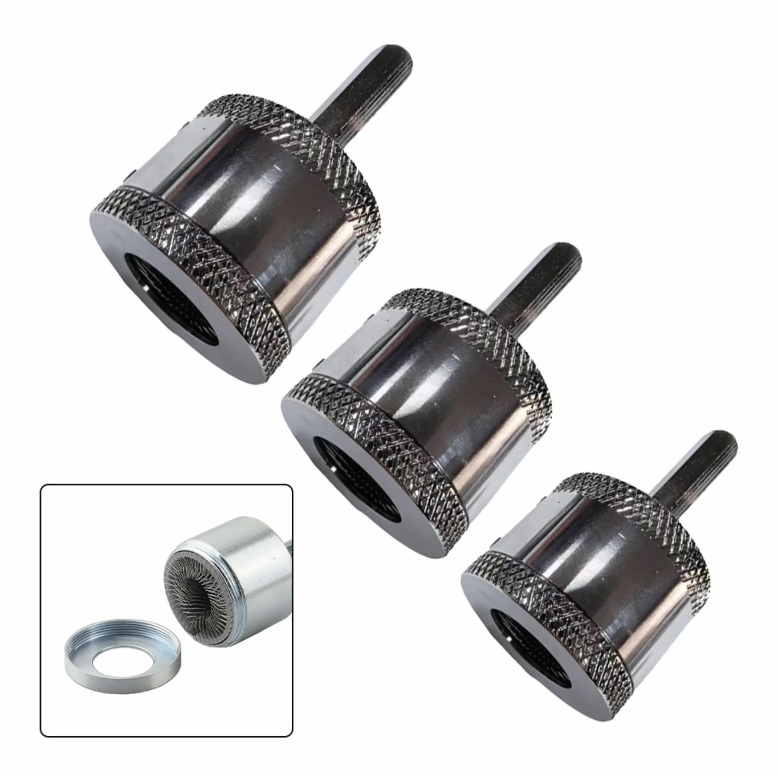Limpiador de tuberías de cobre, juego de limpiador de tuberías de metal de 15 mm, 22 mm, 25 mm para taladro eléctrico, cepillo de limpieza de tubos de cobre, herramienta de desbarbado para