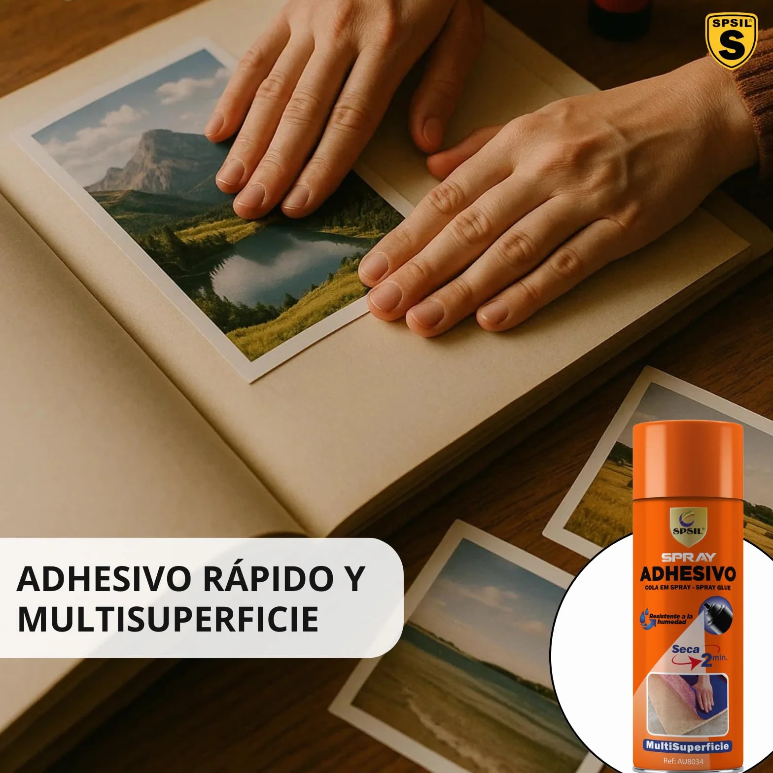 SPSIL Adhesivo en Spray 400ml - Aplicación fácil y precisa - Resistente a la humedad - Adhesión fuerte y duradera (400 Mililitros)