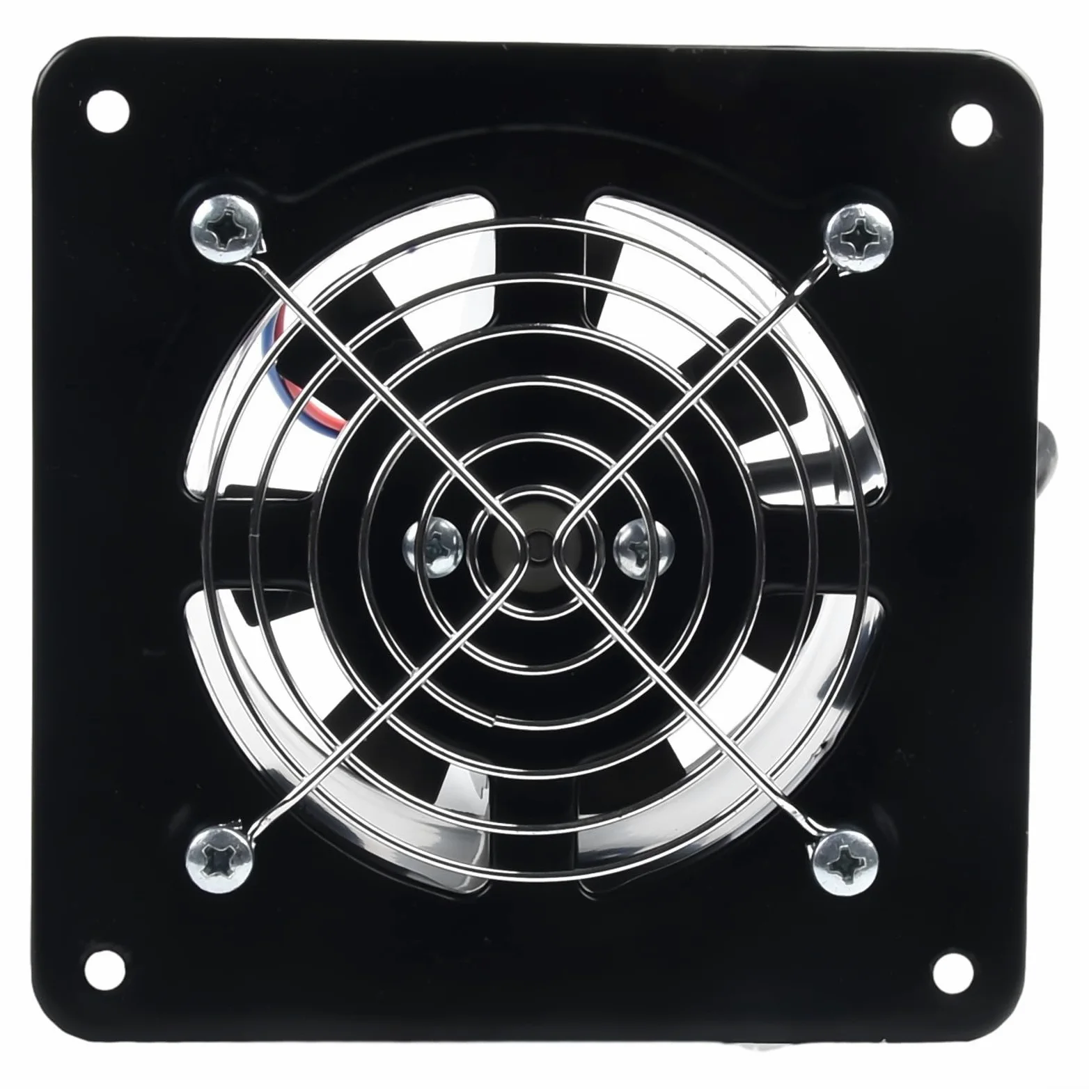 Ventilador de escape industrial de 4 pulgadas, extractor de ventilación axial, soplador de 220 V, marco de metal de acero inoxidable, motor de cobre, taller, almacén, restaurante, garaje