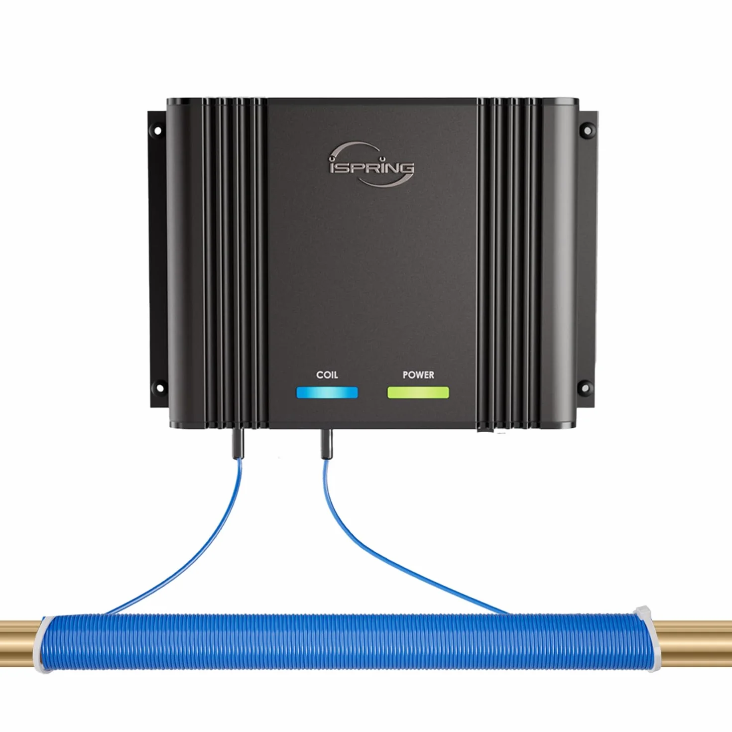 iSpring EDV2 Descalcificador de Agua para Toda la Casa, Alternativa Electrónica Sin Sal, Aleación, Reduce Cal