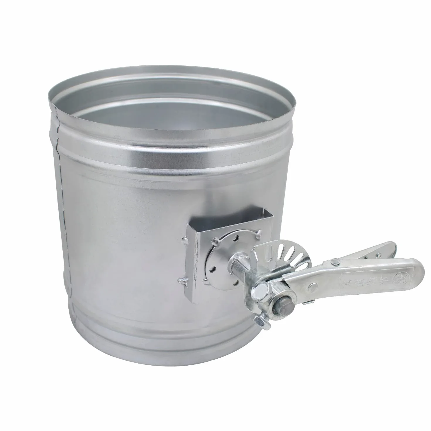 Compuerta regulacion aire acondicionado valvula ventilacion regulable hierro metalica tubo chimenea con valvula estufa con llave de corte (150mm Diámetro Externo)