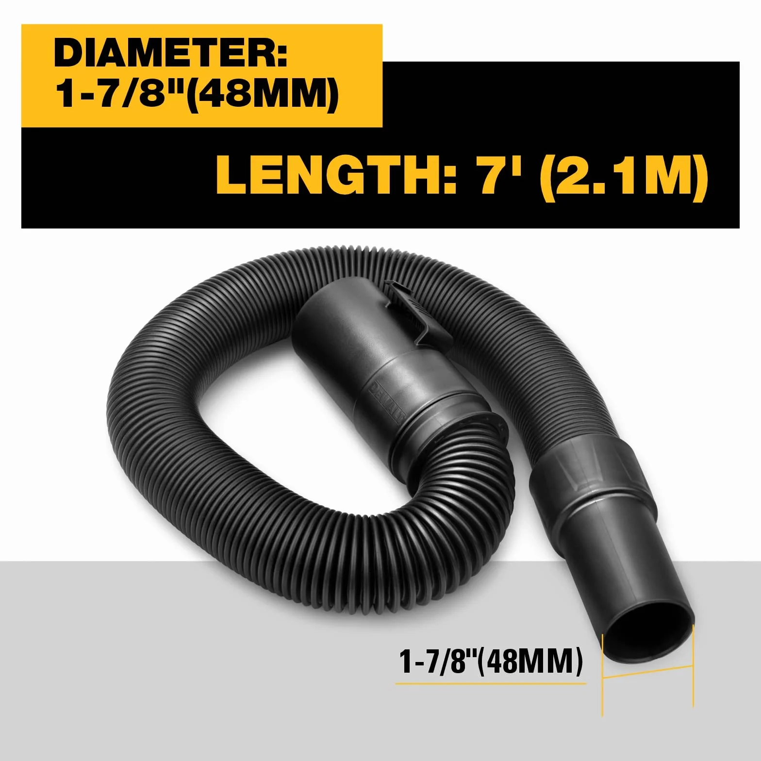 DEWALT. Manguera flexible de 48 mm y 2,1 metros de longitud DEWALT