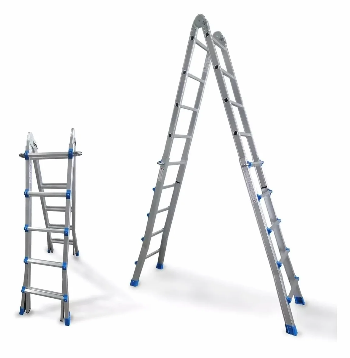 Treppe Escalera Articulada Plegable Telescópica Multifunción Aluminio 4x5 Escalones 5,10m