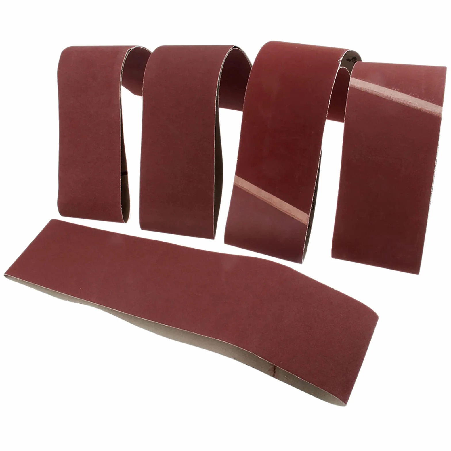 5 unidades de lijado almohadillas para lijadora de banda o cintas abrasivas, 100 mm x 915 mm 80 #