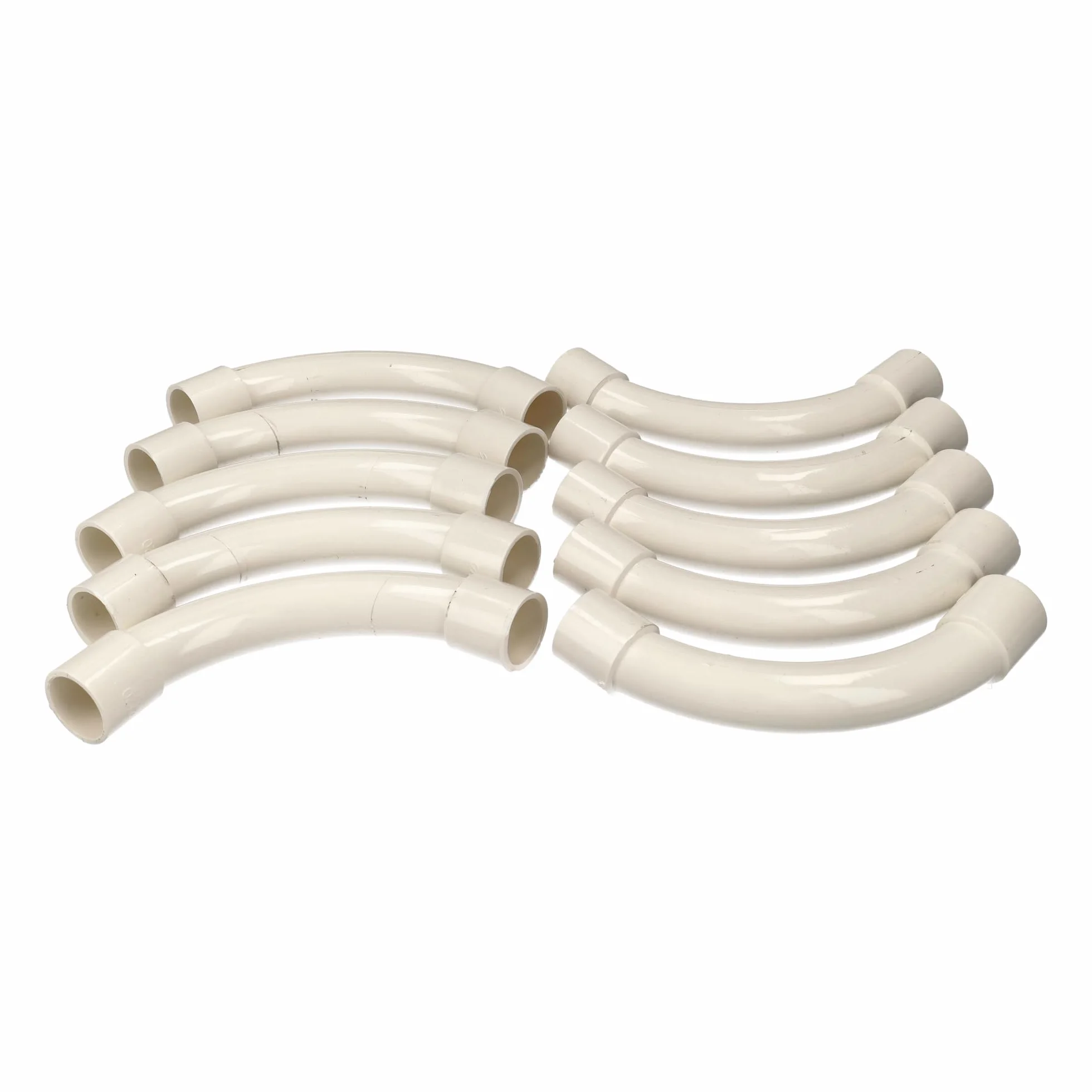 Jandei - Pack 10 uds. Tubo para Cables PVC Rígido Blanco Longitud 1 Metro. Diámetro 20 mm. Funda de Cable con Grapas de Sujección, Codo 90 Grados,Manguitos y Curvas de Empalme.