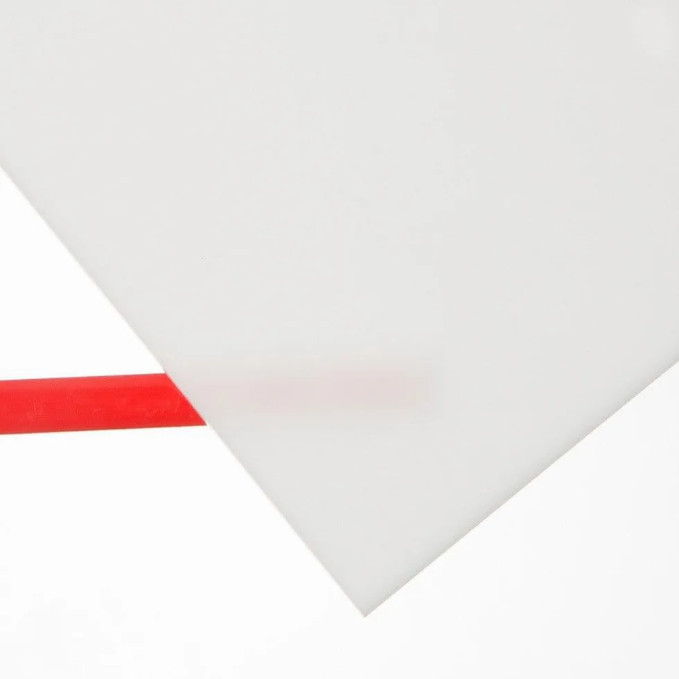 Plancha de metacrilato translúcido color Blanco Opal Tamaño DIN3 Grosor 3 mm, placa acrílica rígida a medida para bricolaje decoración y reformas