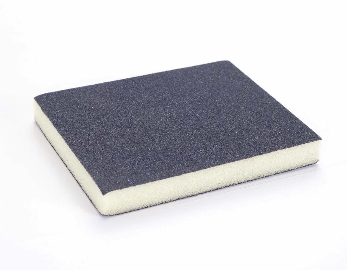 INNSPIRO Esponja de Lija Plana Grano fino-100 12x10x1,5cm., para lijar y pulir Madera, Pintura, Acero, óxido
