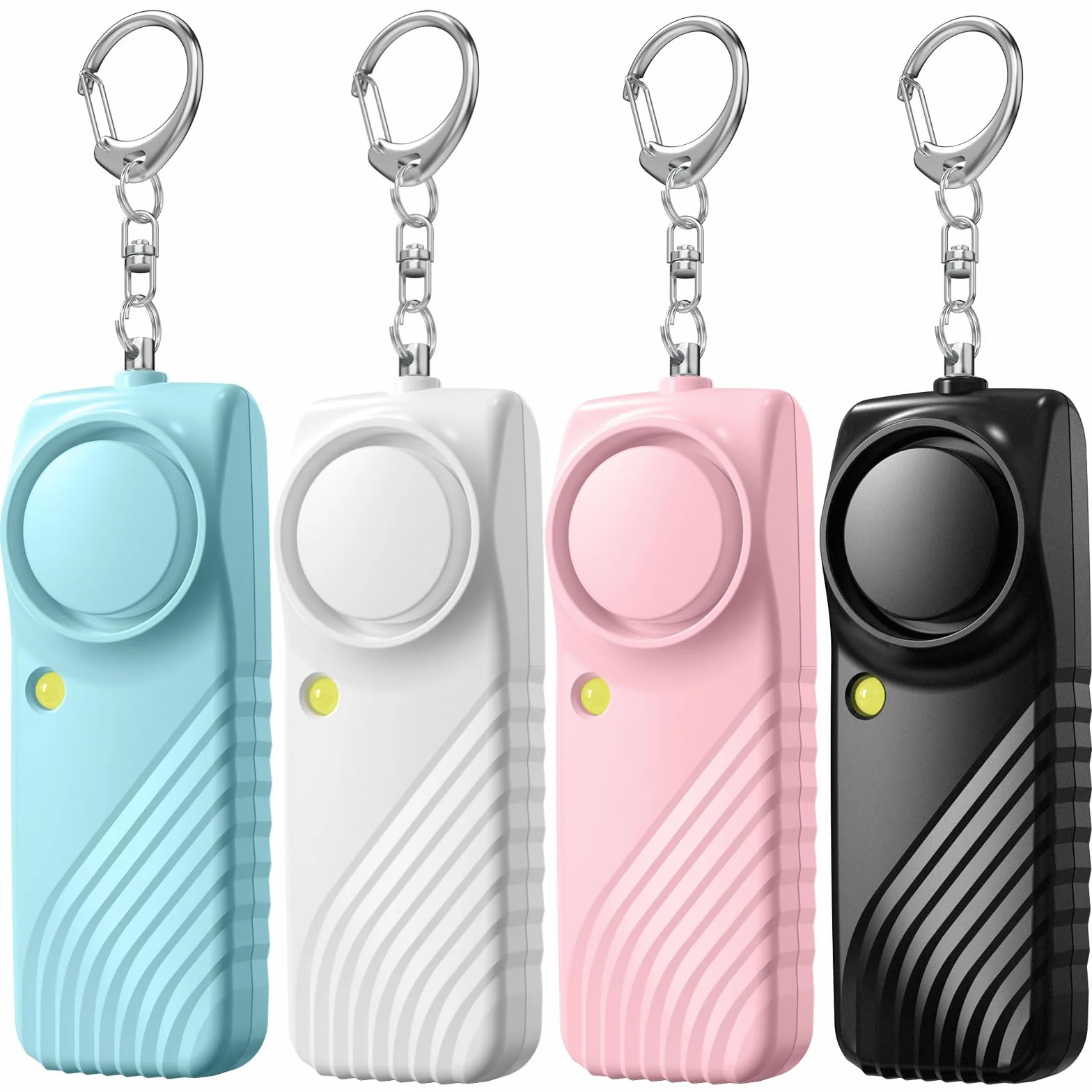 Alarma Personal Sonora 130dB con Linterna LED 2 Paquete Negro