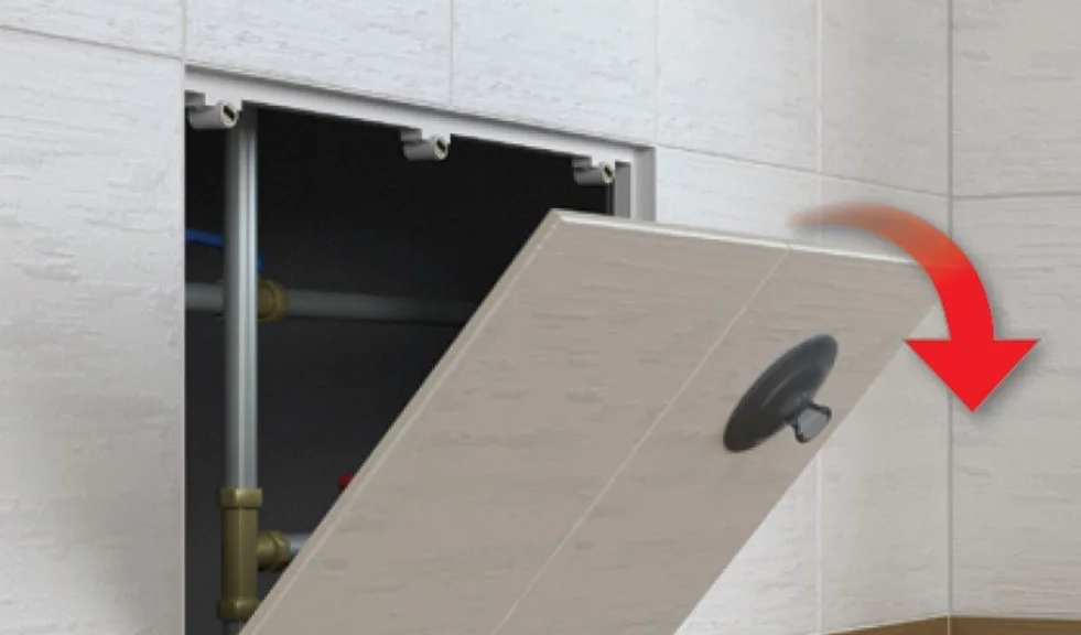 Puerta de revisión para puerta de inspección magnética para azulejos de la barra: 150 x 150 mm