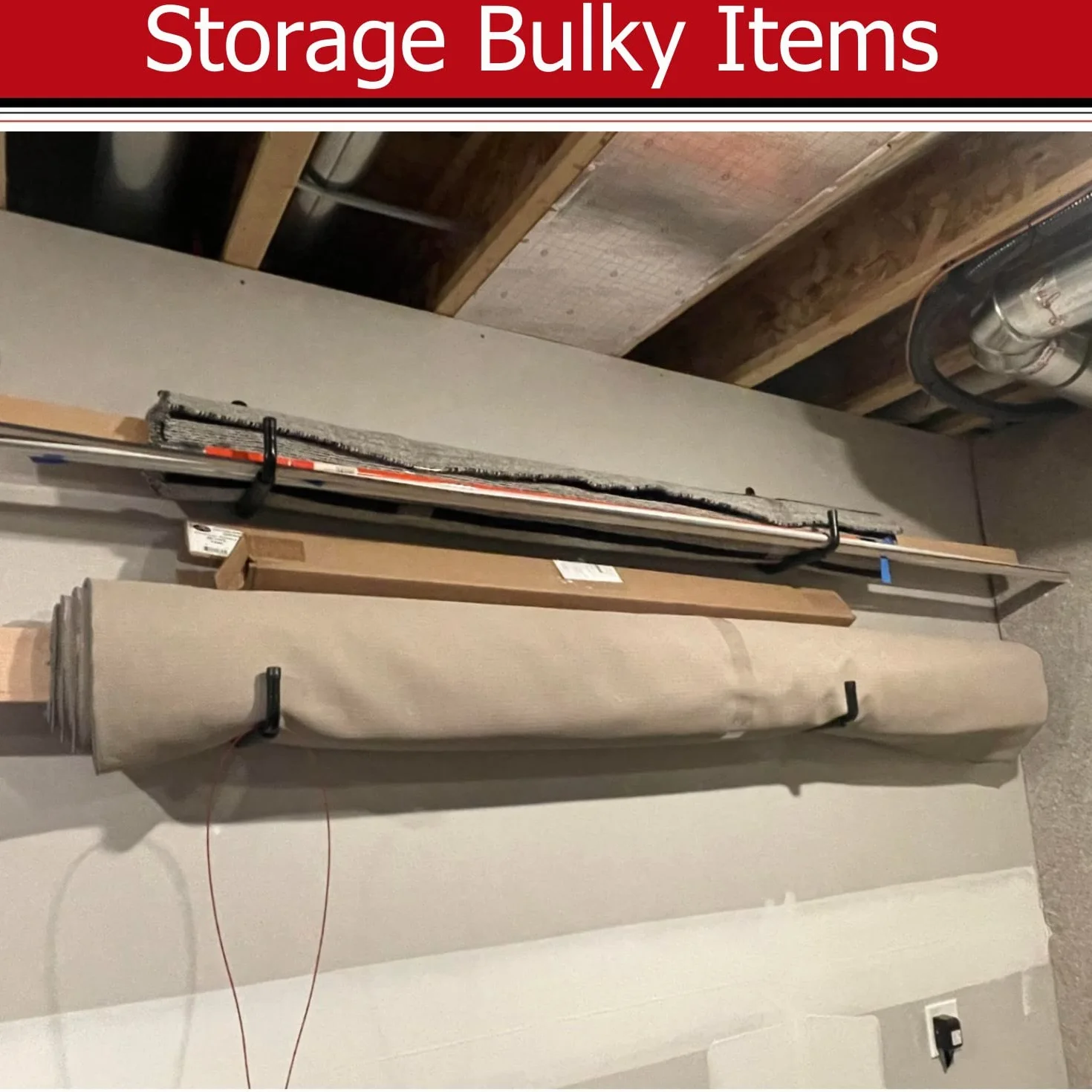 Ganchos de garaje resistentes, colgador de escalera de 31.5cm, gancho de montaje en pared para organizador de interiores al aire libre, sillas plegables, bicicleta, herramientas