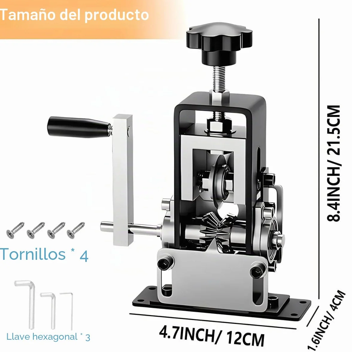 Maquina Pelacables Electricista Cobre, Pelacables Automático con Manivela, Manual Adecuado para Cables de 1-25 mm, Pela Cables de Electricidad para Cobre y Chatarra