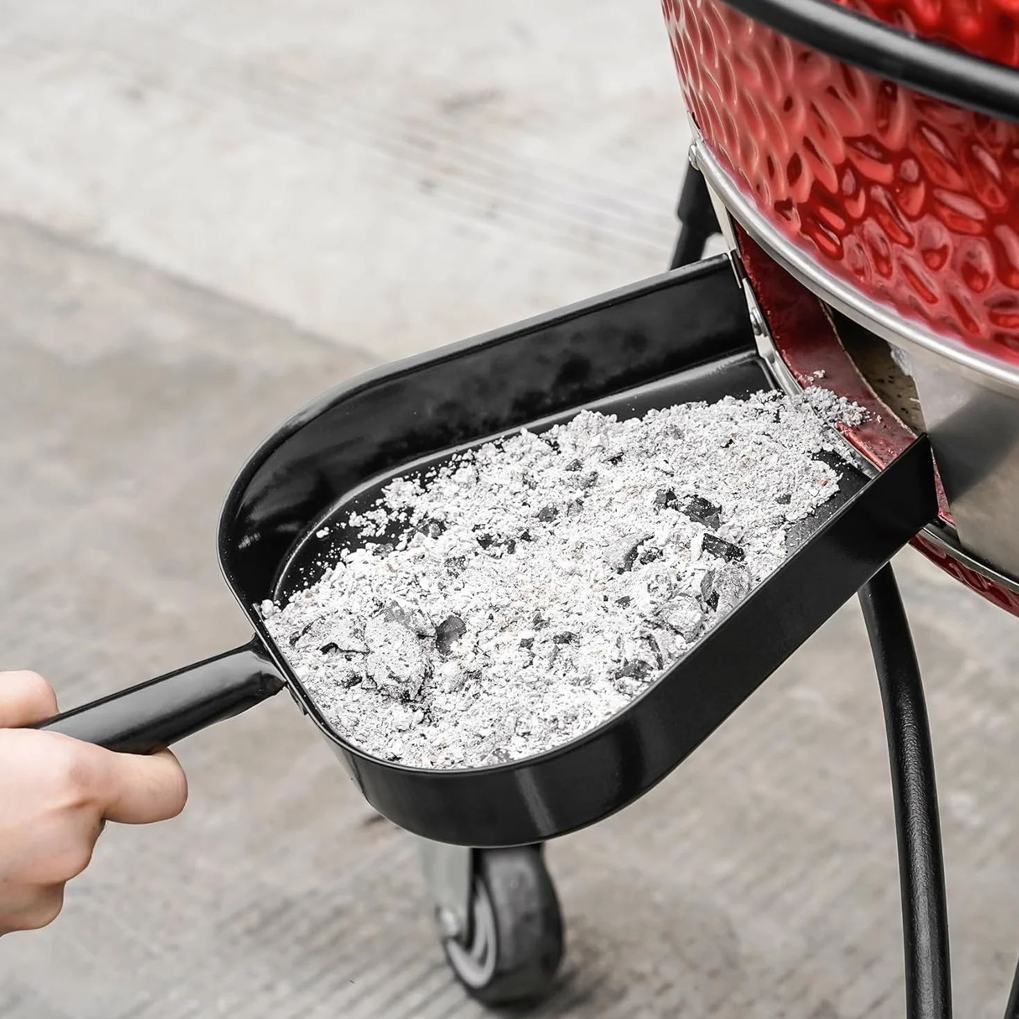 onlyfire Barbecue cenicero Herramienta de Ceniza Fit para Kamado/Ceramic Grill le Gusta Big Green Egg, Kamado Joe, Pit Boss, Louisiana, Grill Dome, Vision Grills, Char-Griller, etc.