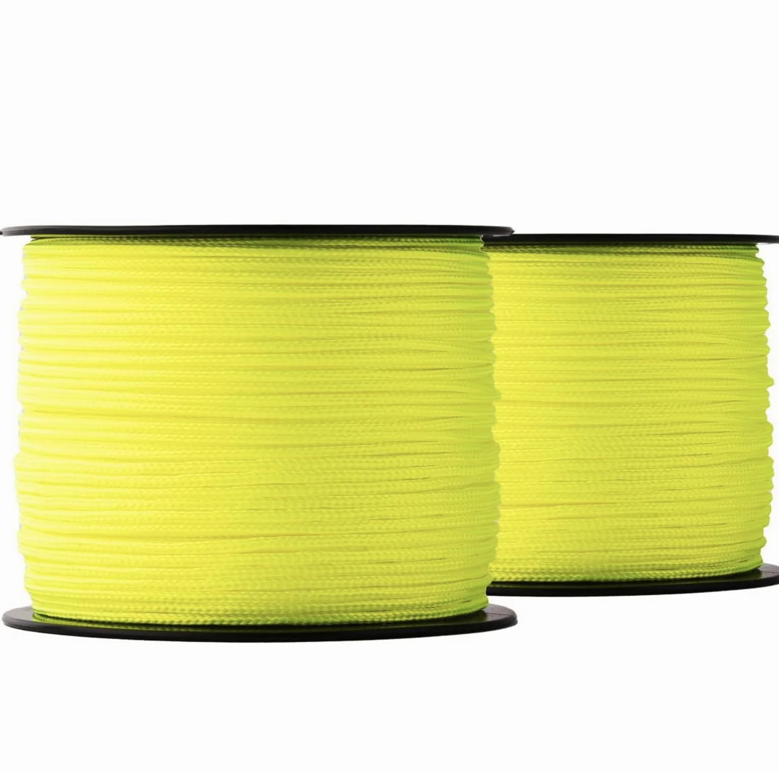 Cuerda de nailon (2 mm, 100 m, amarillo), paquete de 2 unidades, resistente a la intemperie, ideal para fijar