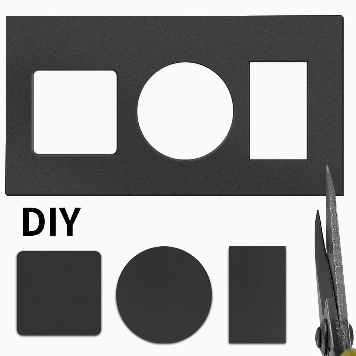 4 placas de espuma autoadhesivas, color negro, 300 mm de largo x 200 mm de ancho x 20 mm de grosor, con parte trasera adhesiva, alfombrilla antideslizante de espuma para muebles