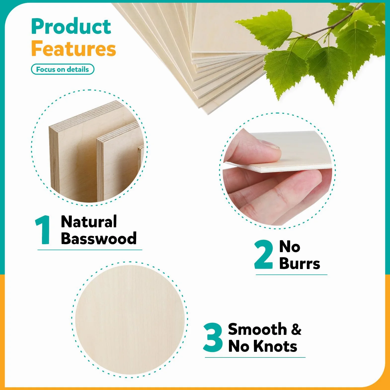 SWAWIS 10 Piezas A4 Maderas para Bricolaje, 300 * 210mm Tablero Madera, Tablero Contrachapado 3mm, Basswood Contrachapado Para Corte por Laser Modelado Pintura Pirograbado