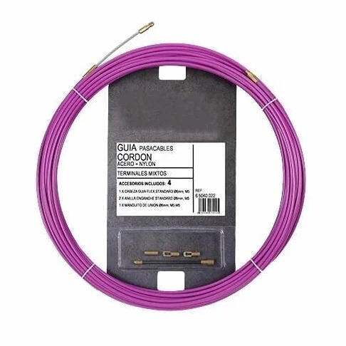 cuerda de acero recubierta de poliamida de 22m, ideal para uso en exteriores, arrastre y sujeción de cargas pesadas.