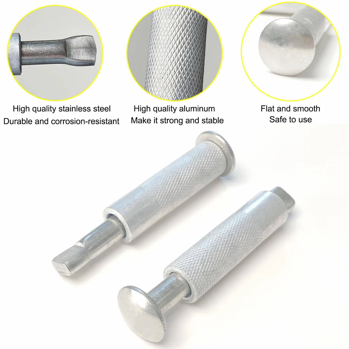Tornillos Lona Piscina 12pcsTornillos Anclaje para Piscinas Tornillos de Anclaje para Cobertor 16 x 65mm Tornillos de Anclaje Escamoteables para Lonas y Cobertores Piscina (12)