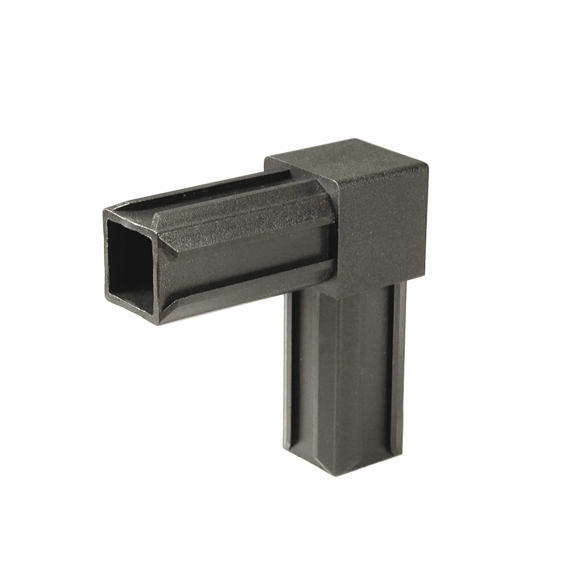 Alberts Racor para tubos XD 90° plástico negro 20 x 20 x 1,5 mm Juego de 10