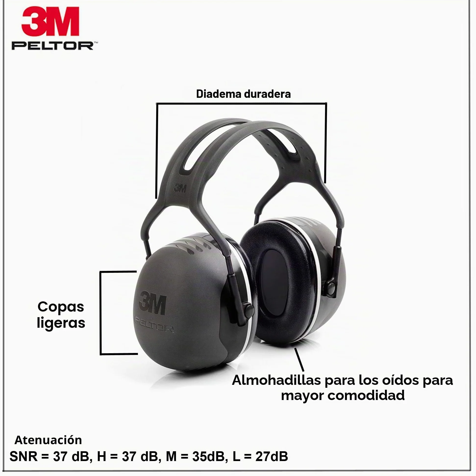 beeswift X5 A Peltor X5 Diadema SNR 37DB