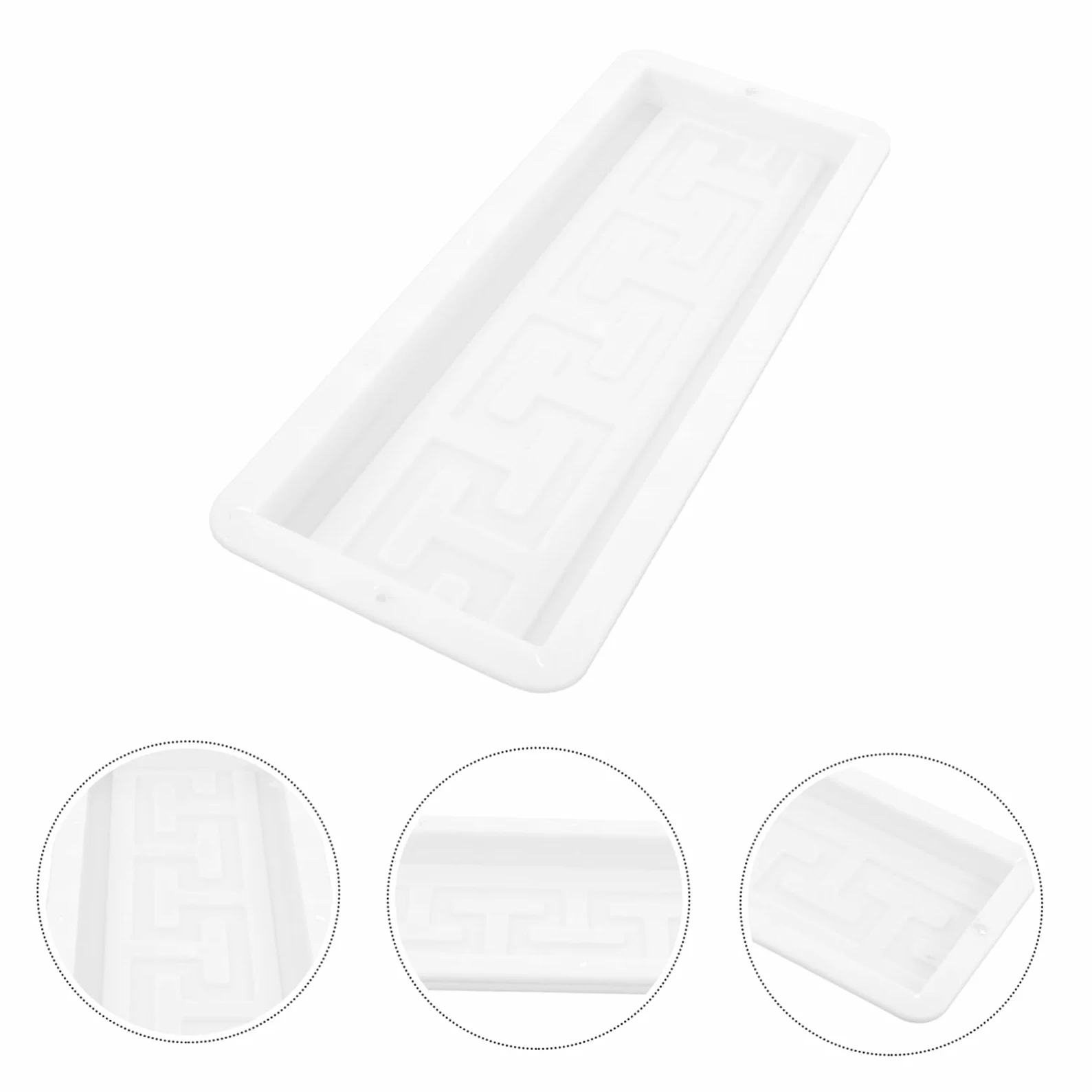 BESPORTBLE Molde de Plástico para Hacer Ladrillos de Cemento 45x15x3 Cm para Jardín y Patio Exterior, Molde Reutilizable para Adoquines Estilo Antiguo, Plantilla para Pavimento de Hormigón