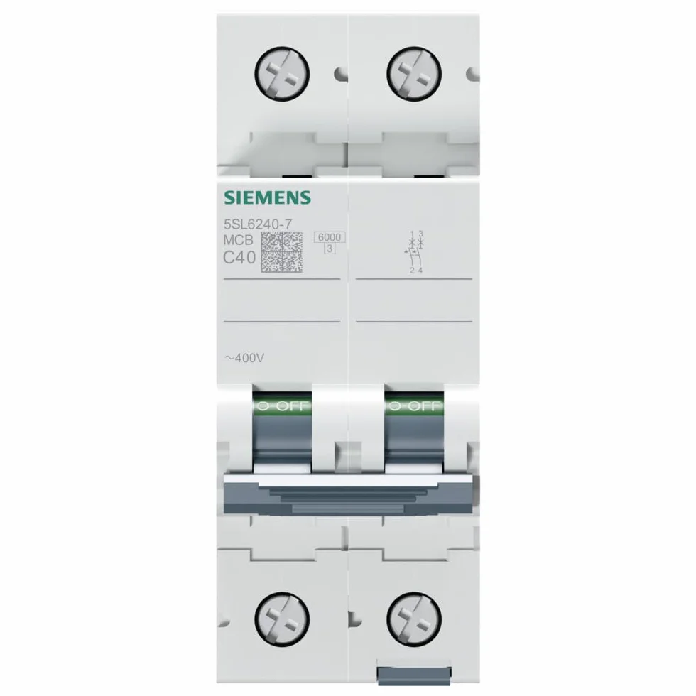 5SL62407 Interruptor automático magnetotérmico 2P 40A Curva C 6kA 400V