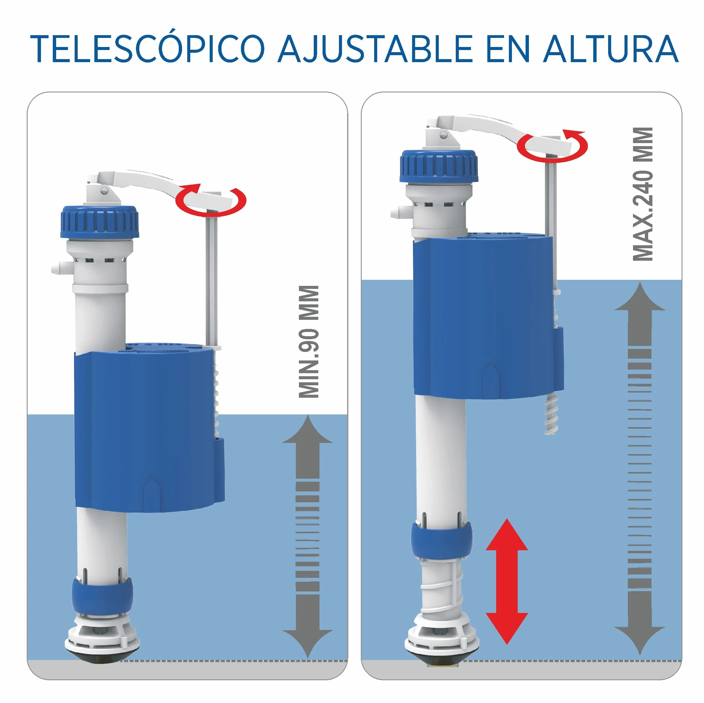 Válvula llenado cisterna 20600 Blanco
