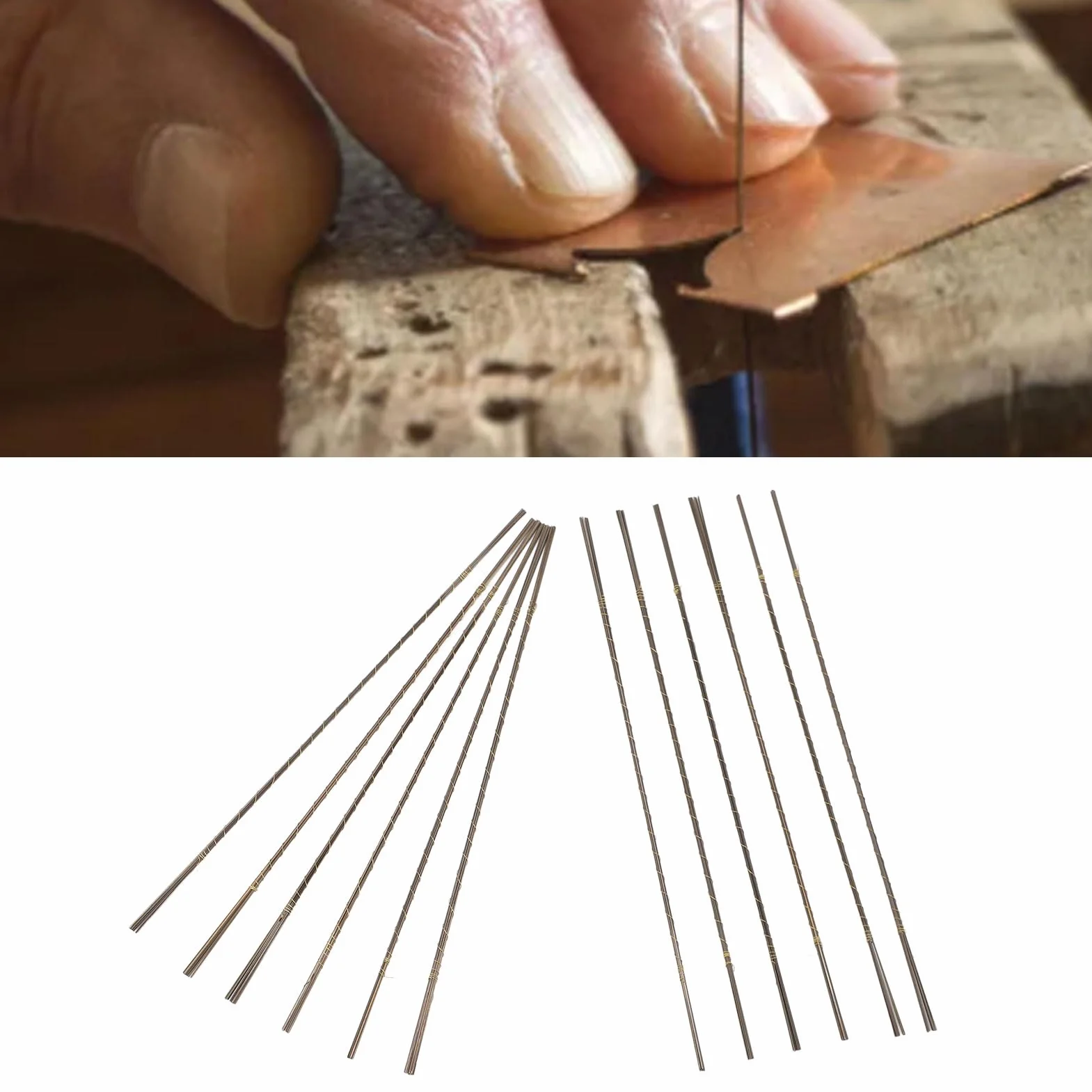 Hojas de Sierra para Joyería 6/0, Surtido de 144 Hojas de Marquetería, Herramienta de Corte de Metal de Alta Dureza para Madera y Artesanía