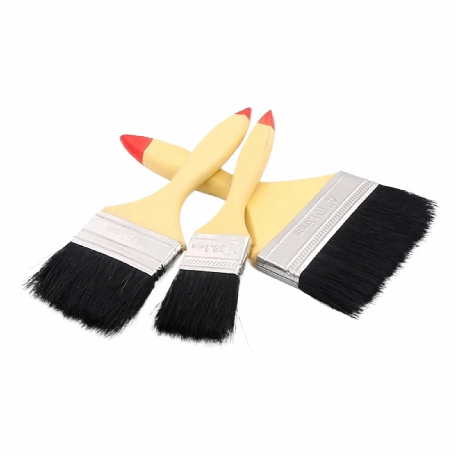 Pinceles Pintura Juego de 10 Pinceles de Lana con Mango de Madera for Pintar Paredes y Muebles, Pinturas al óleo, Herramientas for Asar a la Parrilla(4 Inch(10pcs))