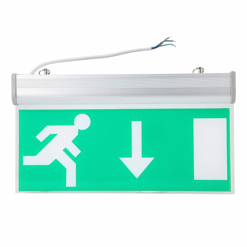 Dioche Luz de la señal de salida de emergencia LED, escape de seguridad indicador de luz de alto brillo panel de indicación de salida/emergencia salida iluminación señal Detecciones fallas