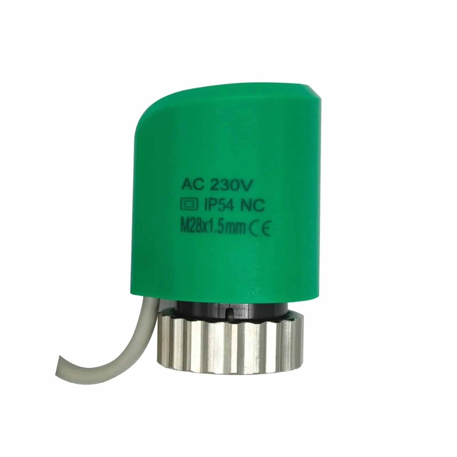 HWEIH Actuador térmico eléctrico cerrado normalmente abierto, 230v, NO NC, M28X1.5, for válvula adiadora de termostato de calefacción por suelo radiante múltiple(230V NC M28)