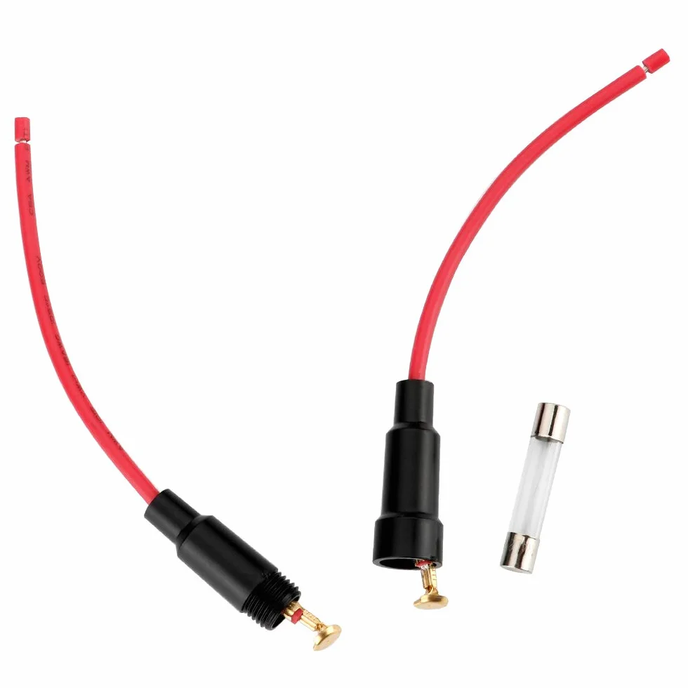 Gebildet 5x20mm AGC Inline Portafusibles 250V 20A 16 AWG Alambre con 150pcs Fusibles de Tubo de Vidrio Rápido Soplo