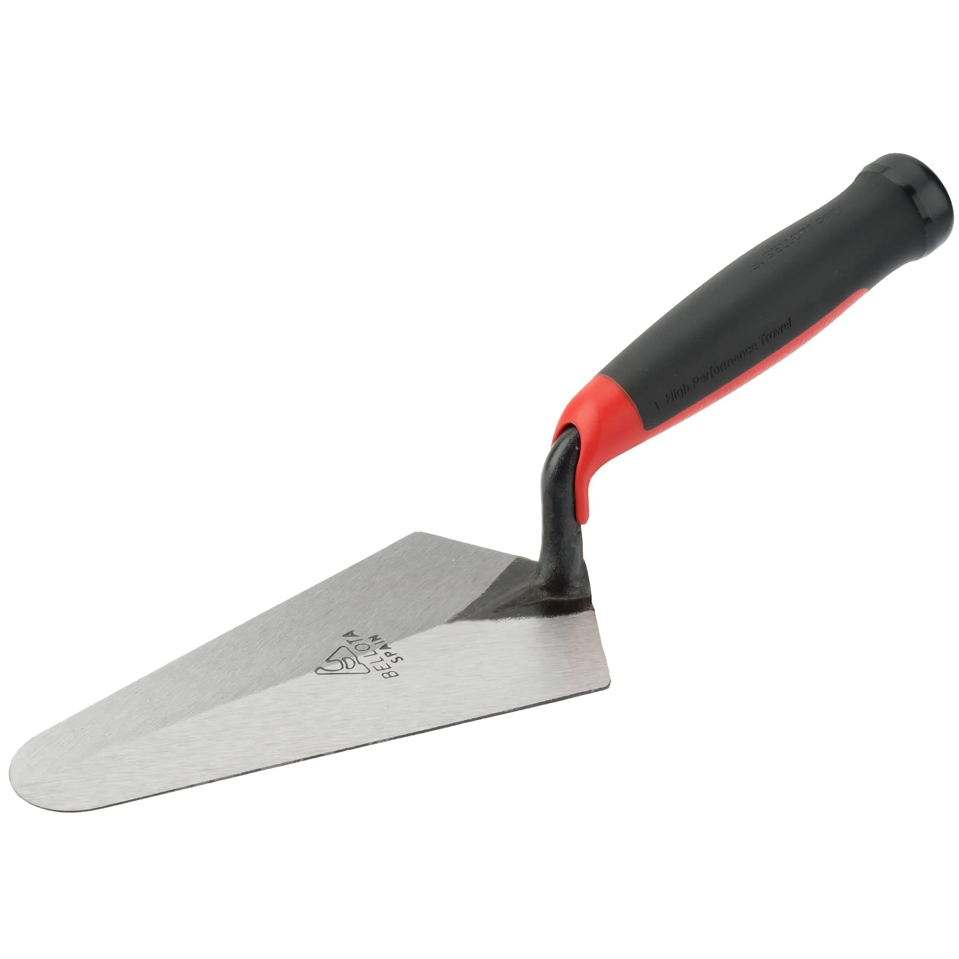 Bellota Paleta Pro madrileña con mango bimaterial 165 mm/TRF42FBM, Negro,metalico,rojo, F (165x92)