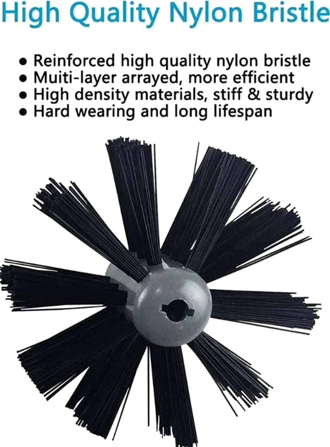 Kit Deshollinador De Chimeneas For Estufa De Pellets, Erizo Deshollinador De Chimeneas De Nailon, 12 Varillas Deshollinadoras Flexibles De 410 Mm, Utilizable Con Taladro Kit de limpieza de chimenea