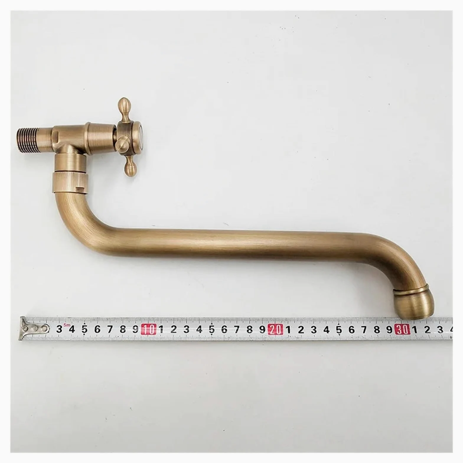 Grifo de cocina Grifo mezclador de cocina, Grifo de piscina con fregona for exteriores de pared de un solo Facuet frío, grifo de fregadero de cocina de pared de bronce Antqiue giratorio para cocina, b