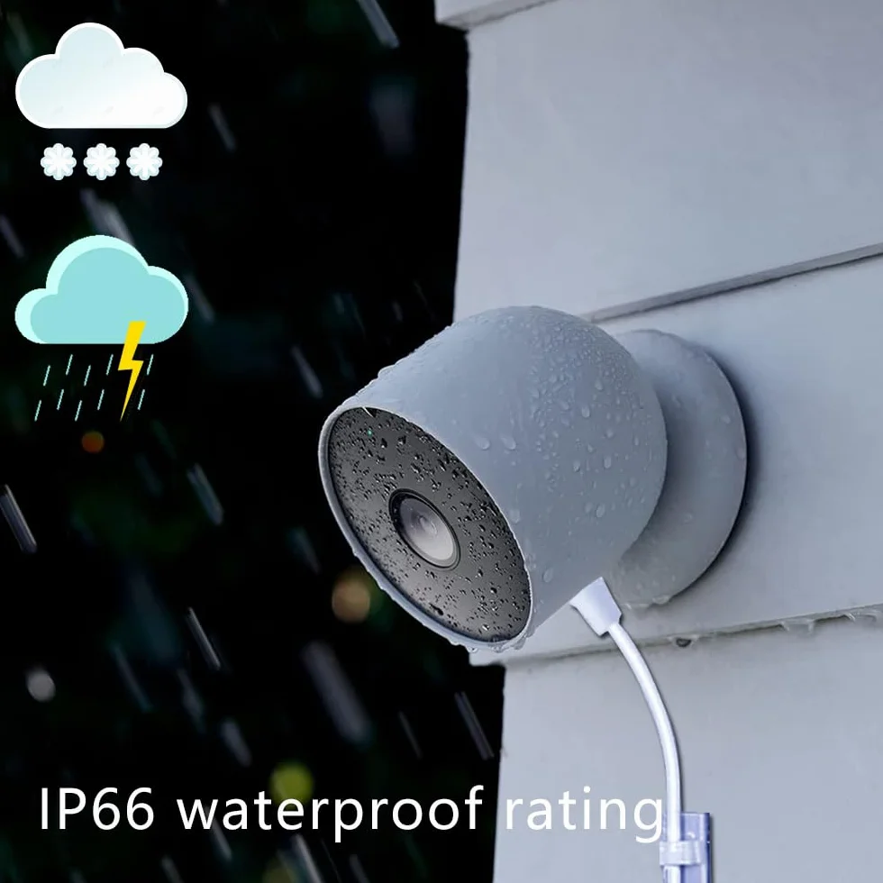 Paquete de 2 cables de carga de alimentación USB de 10 m, cable de carga más grueso, compatible con cámara Google Nest Cam (versión de batería), cable de carga extendido, resistente a la intemperie