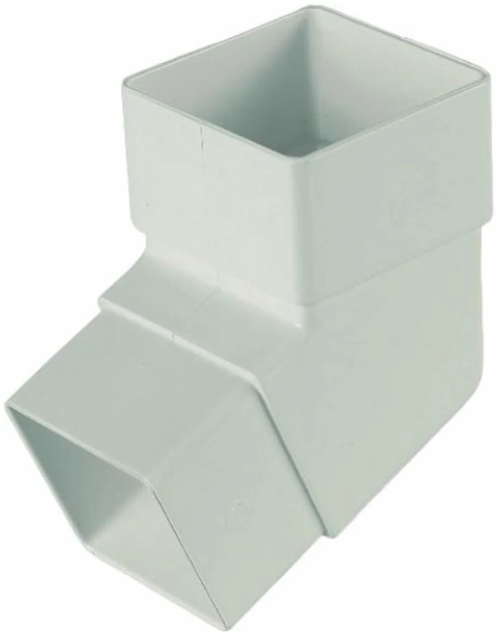 FLOPLAST 65 mm cuadrado tubería bajante 112,5 Degree compensado curva – blanco