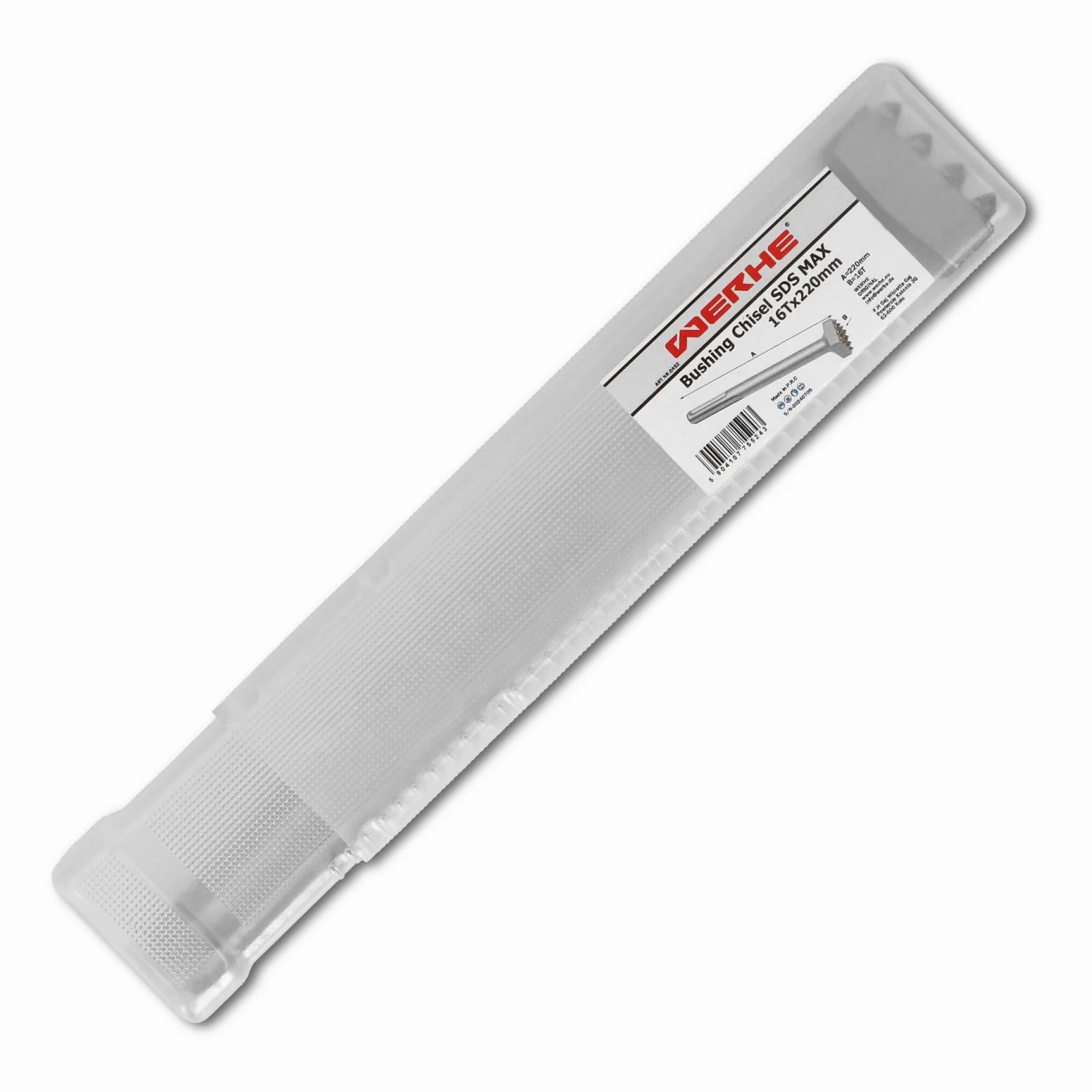WERHE Cincel de bujarda SDS MAX 16 dientes, 220 mm – Para el trabajo de hormigón y piedra