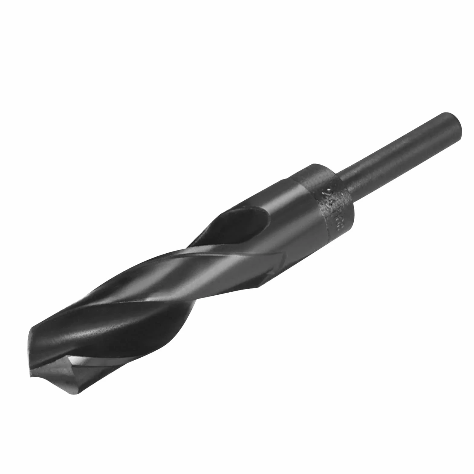 QUARKZMAN 1/2" Vástago 24mm Taladro Barrena x 1uds Alta Velocidad Acero 9341 Reducido Vástago Helicoidales Brocas para Industria Hogar Aluminio Metal, [Nitruro Revestido, Negro]