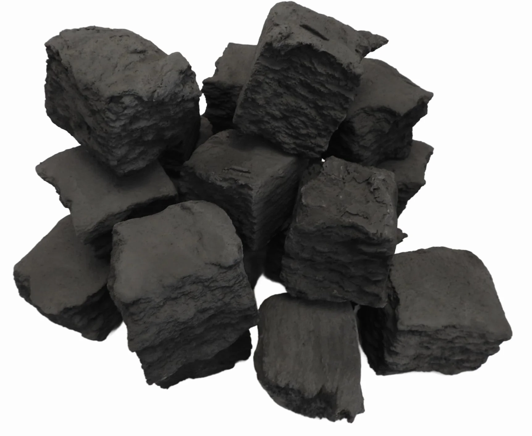 Coals 4 You 2 Paquetes de carbones 10 pequeños y 10 medianos de Gas Fuego/combustibles biológicos/Llama Real en Embalaje, Negro