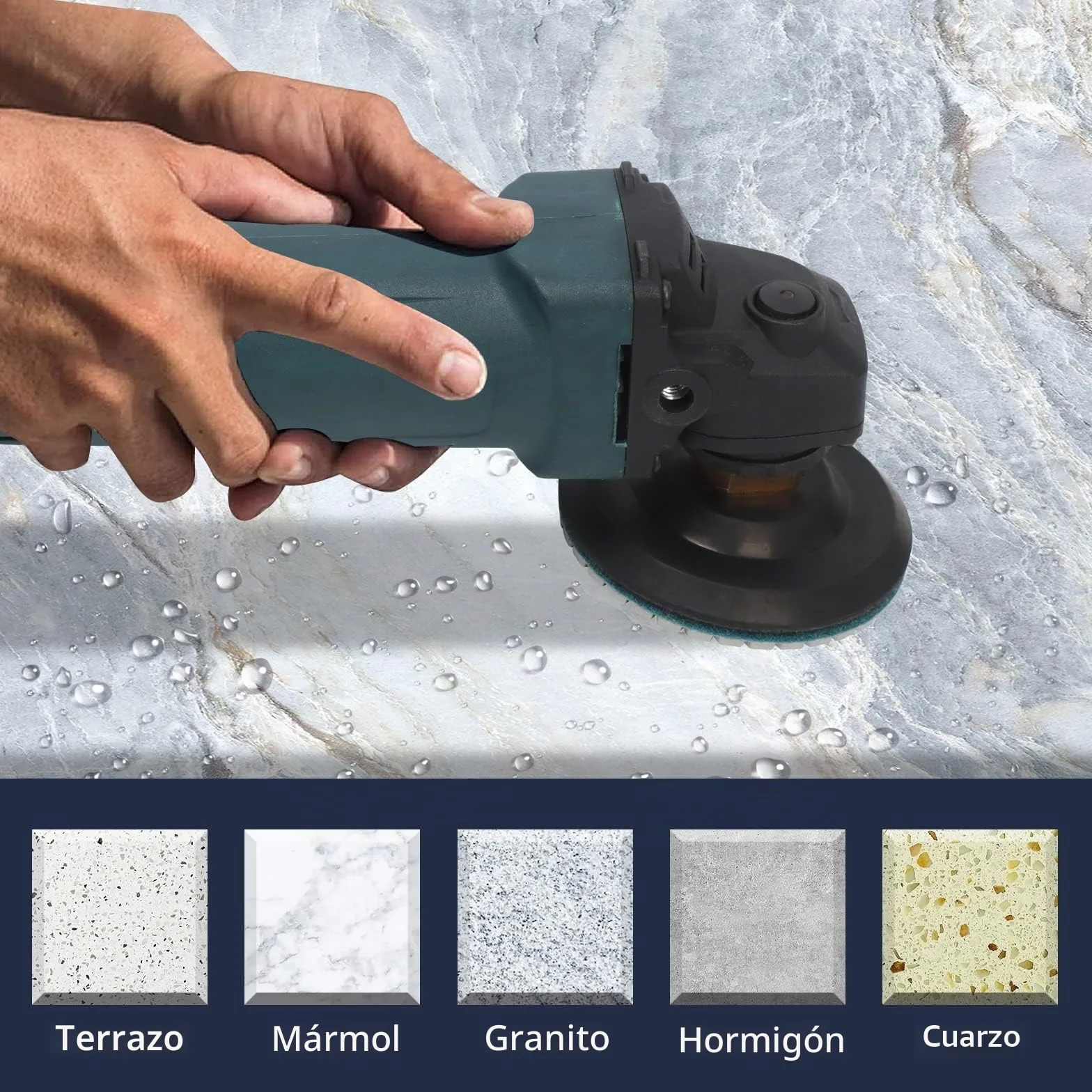 Pomsare - Disco de pulido de diamante (14 unidades, 4 pulgadas, 100 mm, pulido para mármol, granito, piedra de hormigón, 50-8000# Pulido con almohadillas para máquina pulidora