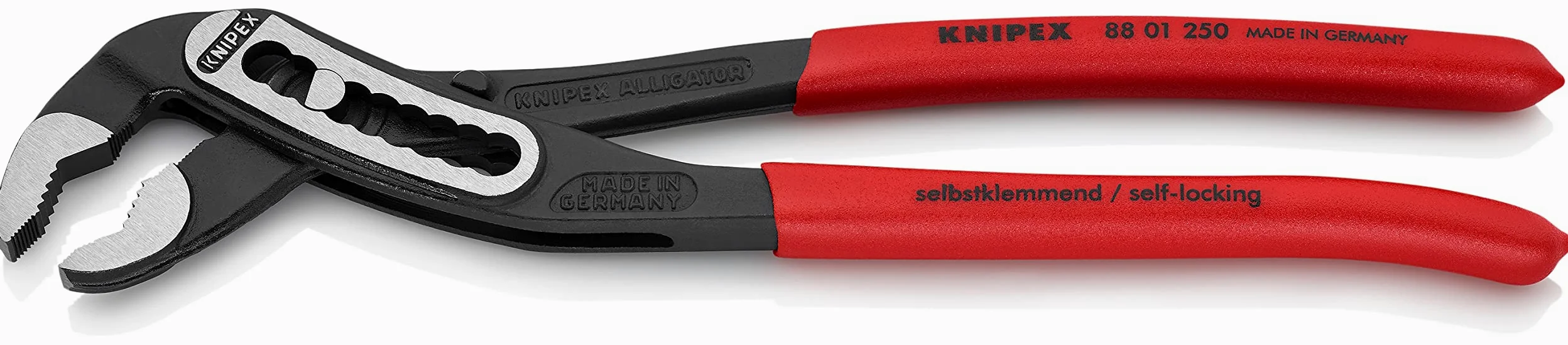 KNIPEX Alligator Tenaza de agarre pico loro Mangos plasticos por inmersión antideslizantes 250 mm, 88 01 250
