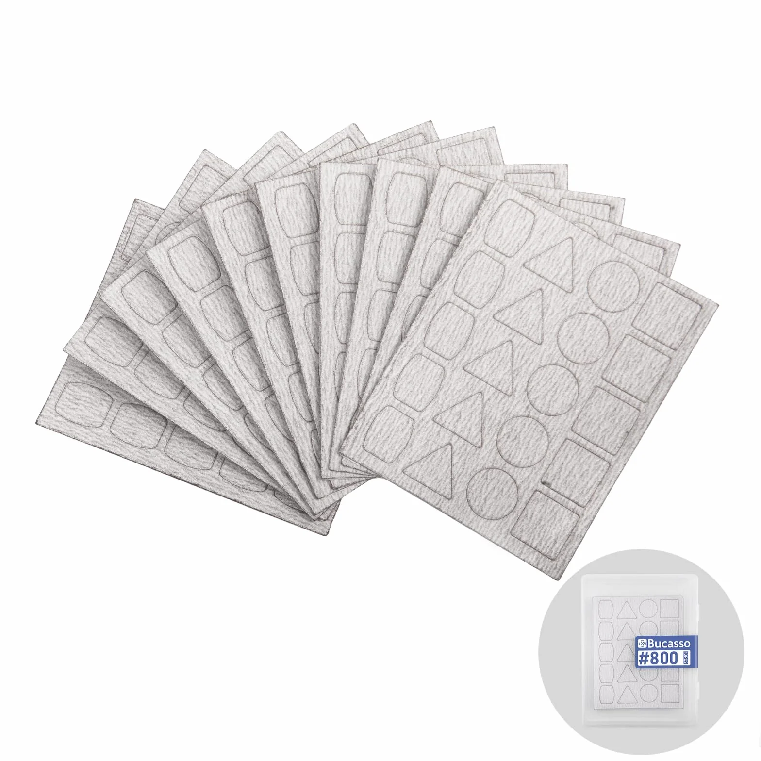 Papel de lija para lijadora de bolígrafo PLH-1000, PLH-2000, 10 piezas con cada 20 almohadillas (800)